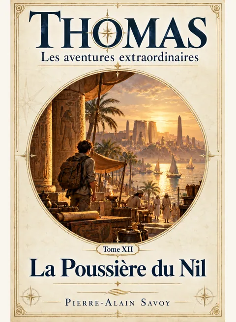 Couverture du tome XII, La Poussière du Nil, cité de l’Égypte antique