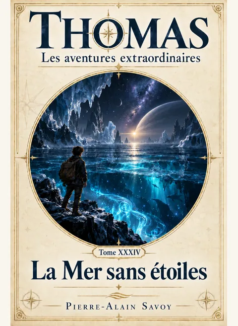 Couverture du tome XXXIV, La Mer sans étoiles, océan glacé d’un monde lointain